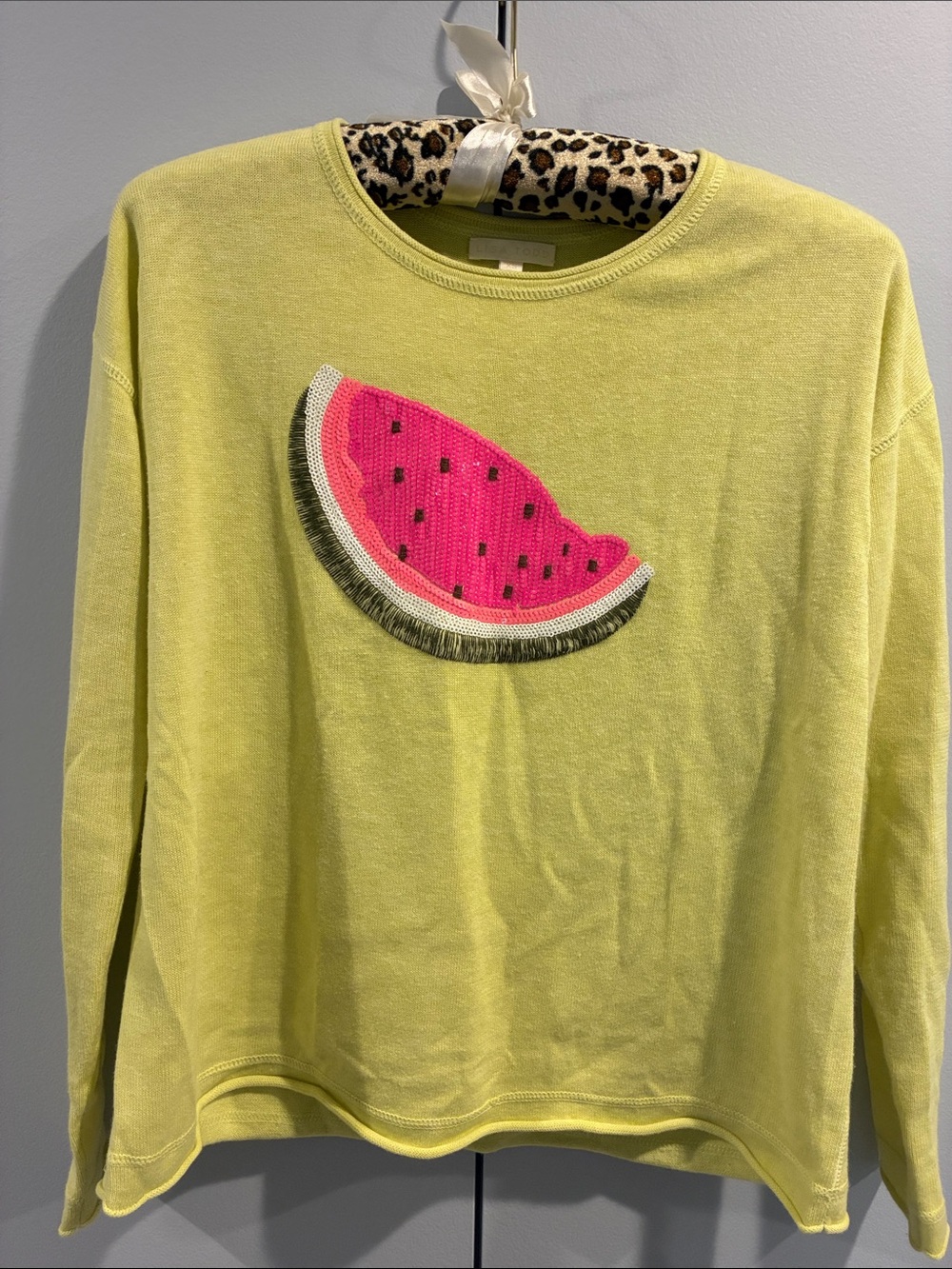 Yellow Watermelon Cotton Sweater